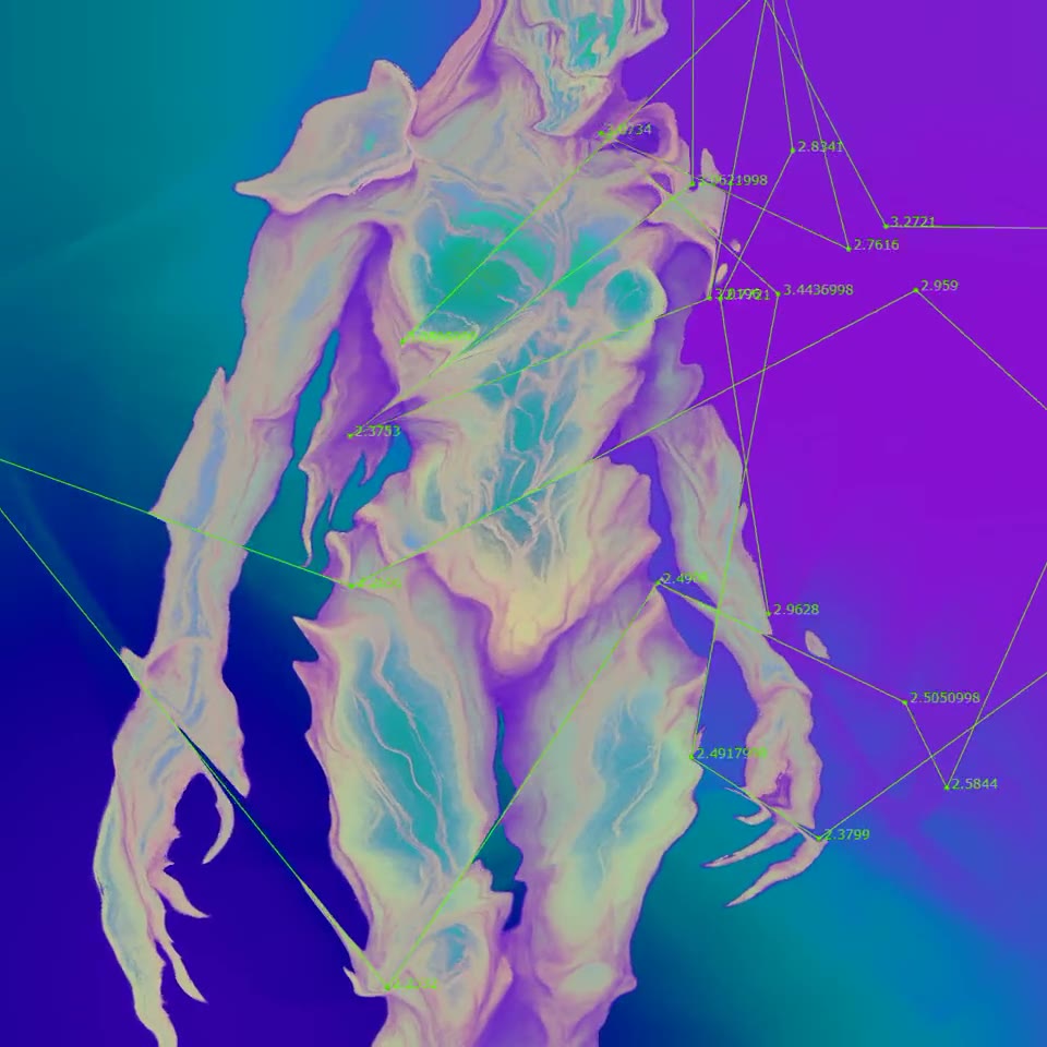 Bio-organic 3D render